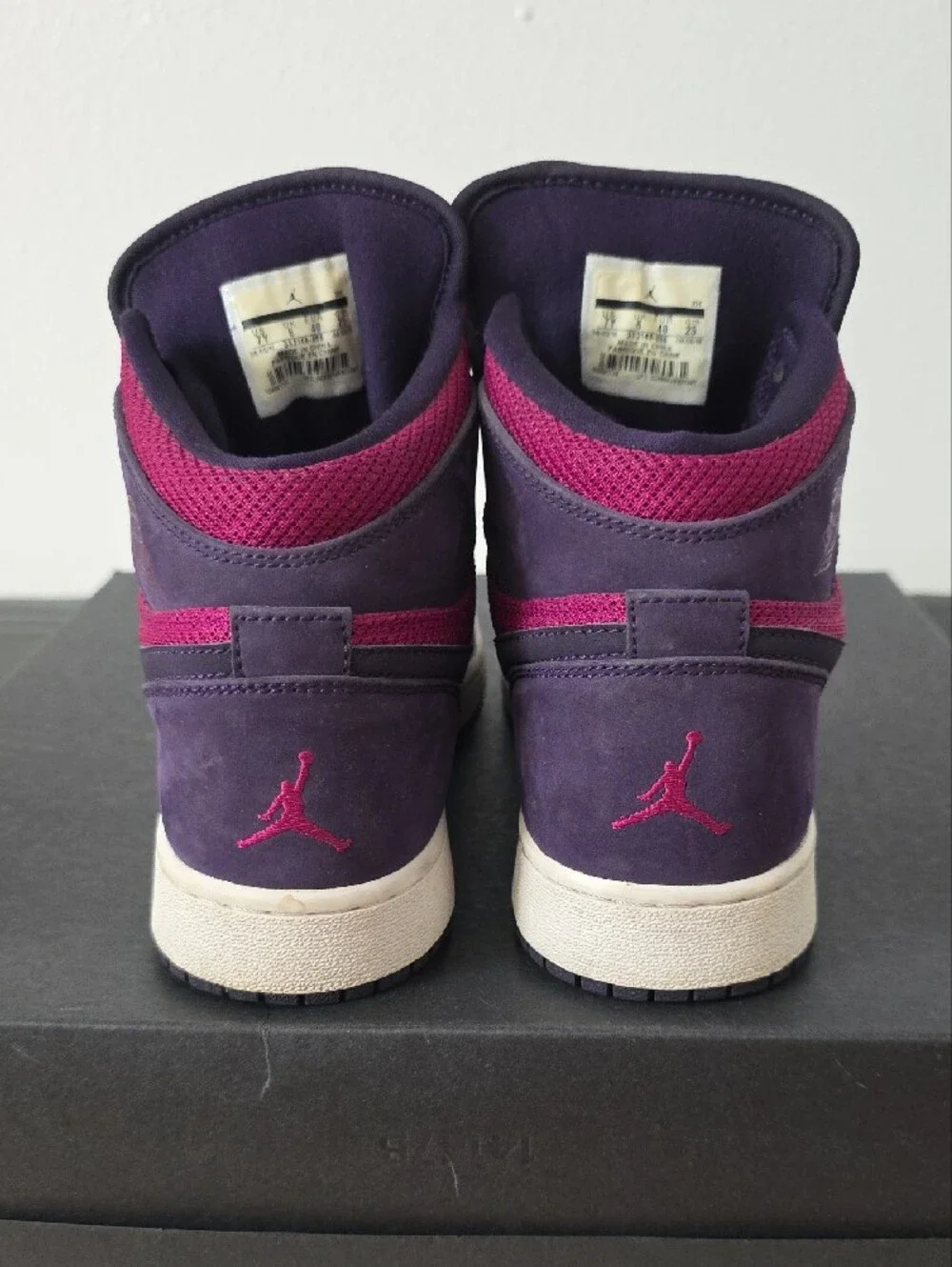 Air Jordan 1 Retro Mesh Suede High Top Purple/Magenta. 7Y. Never Worn.